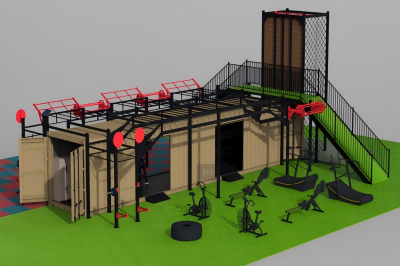 The Gym Pod My Mini Container Gym  Shipping Container Gym Design Rendering