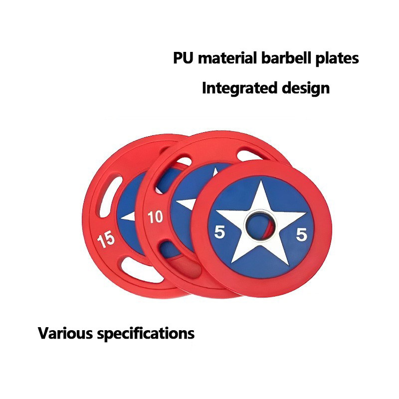Gym equipment Captain America Shield Urethane Barbell Plates